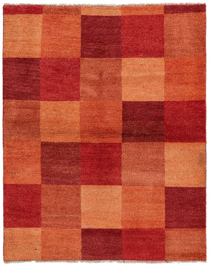 3' 9 x 4' 9 Hand Knotted Gabbeh Persian Wool Rug
