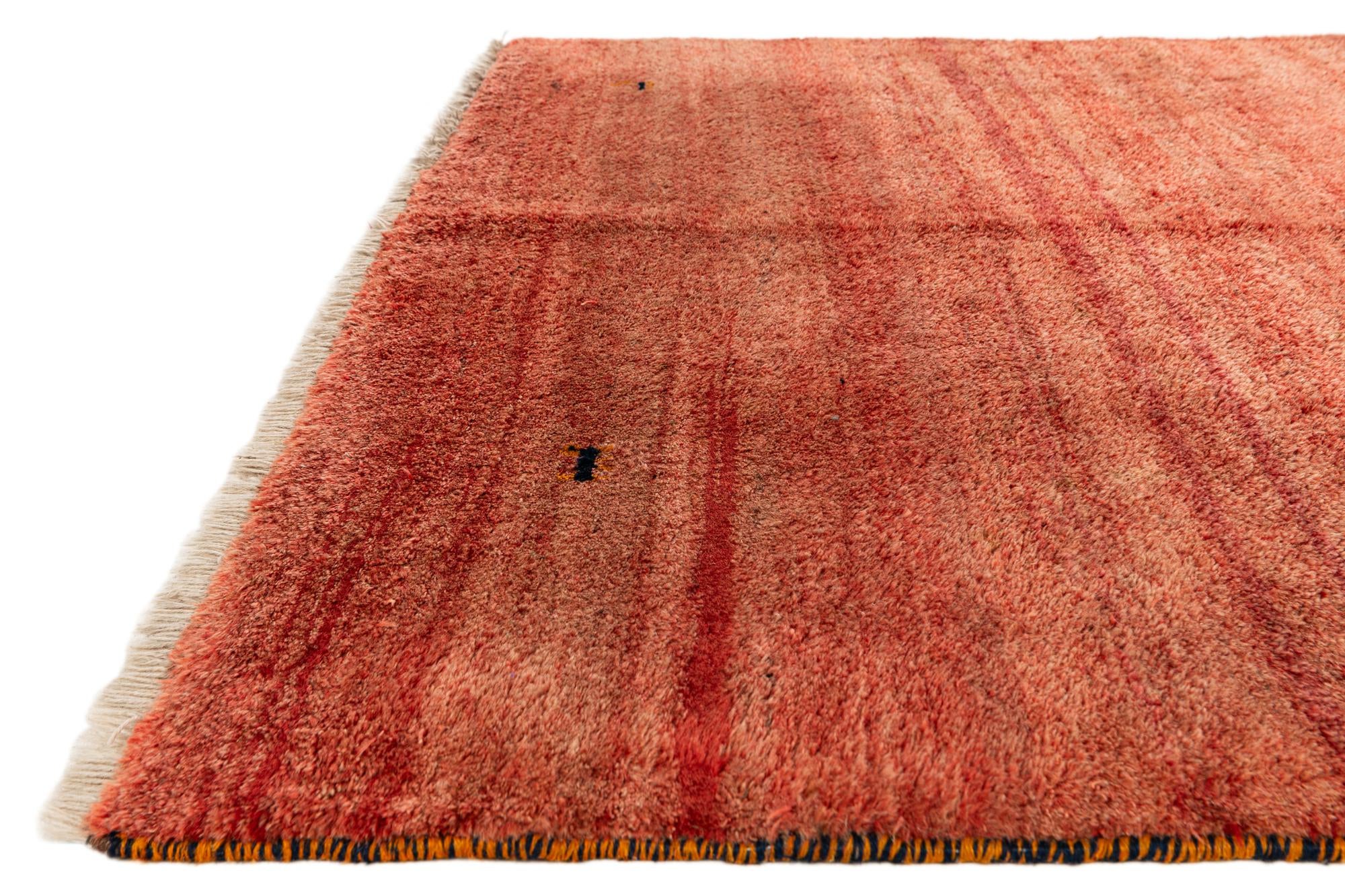 5' 5 x 7' Hand Knotted Gabbeh Wool Rug