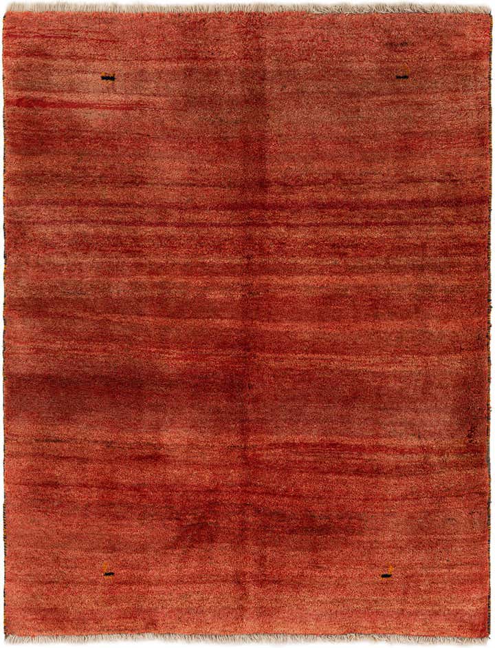 5' 5 x 7' Hand Knotted Gabbeh Wool Rug