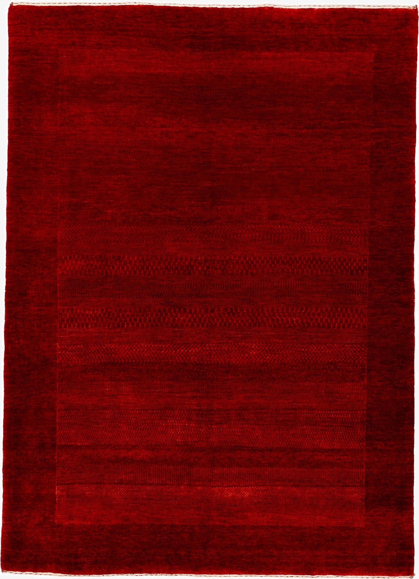 4' 9 x 6' 7  Hand Knotted Gabbeh Wool Rug