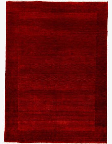 4' 9 x 6' 7 Hand Knotted Gabbeh Wool Rug