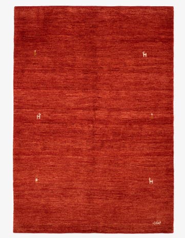 5' 6 x 7' 8 Hand Knotted Gabbeh Persian Wool Rug