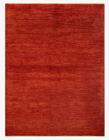 4' 3 x 5' 7 Hand Knotted Gabbeh Persian Wool Rug