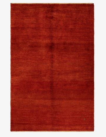 4' 8 x 7' 1 Hand Knotted Gabbeh Persian Wool Rug