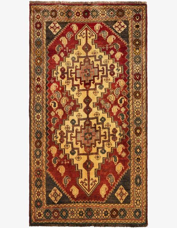 4' x 7' 8 Gabbeh Wool Rug