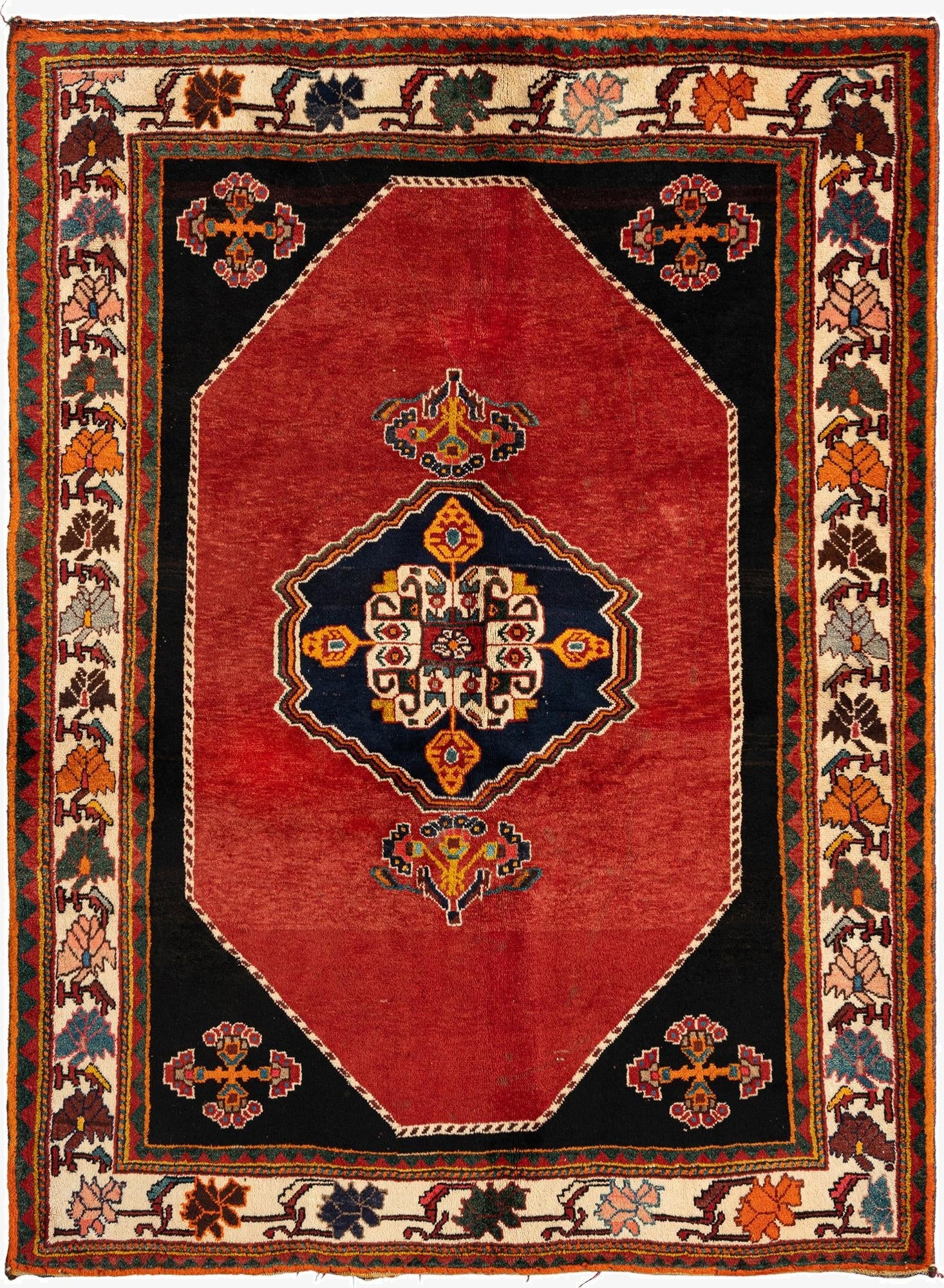 4' 11 x 6' 10 Gabbeh Wool Rug