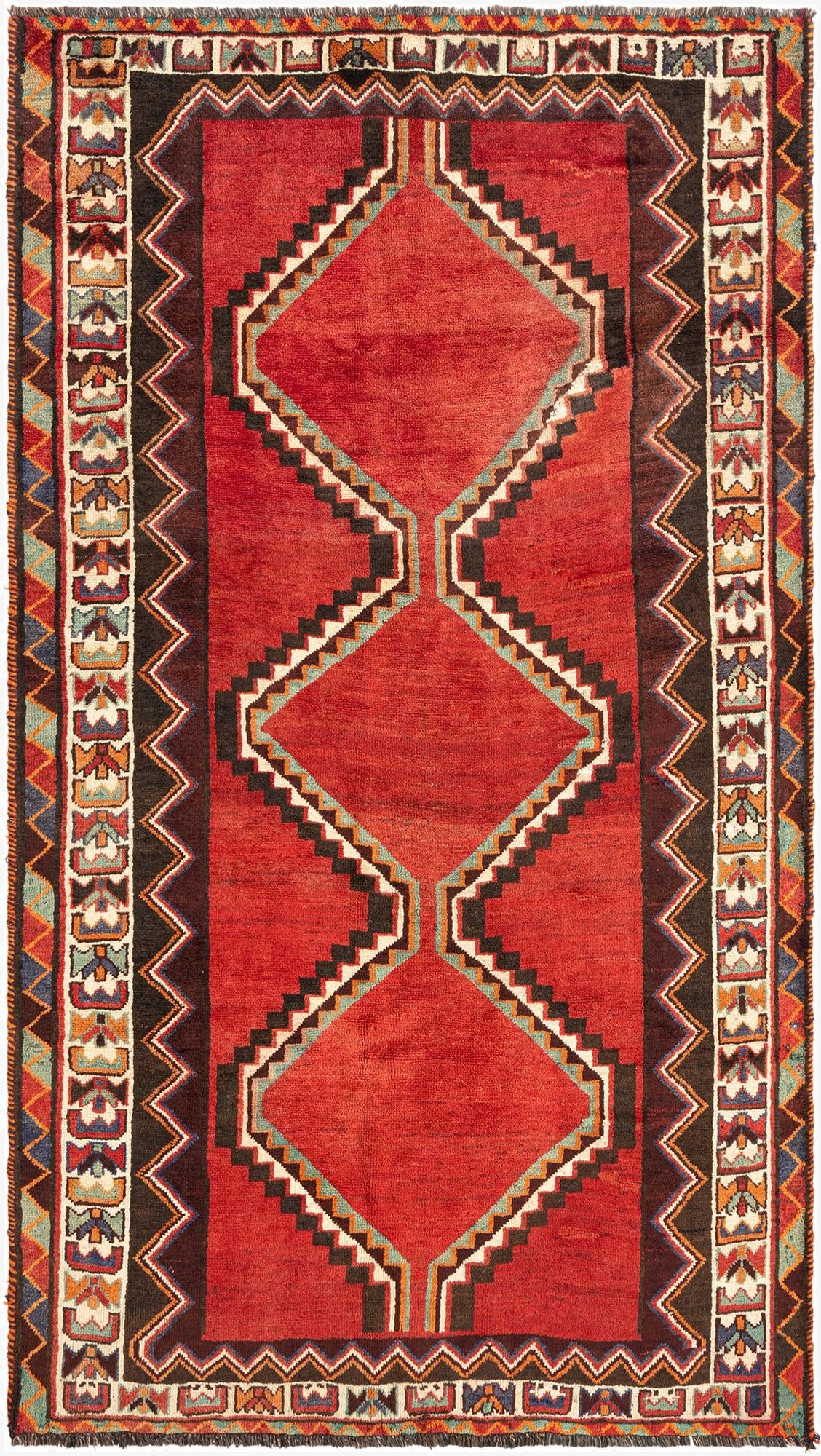 4' 8 x 8' 3 Gabbeh Wool Rug