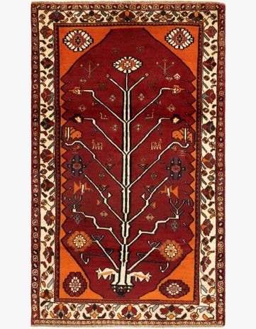 3' 6 x 6' Gabbeh Wool Rug