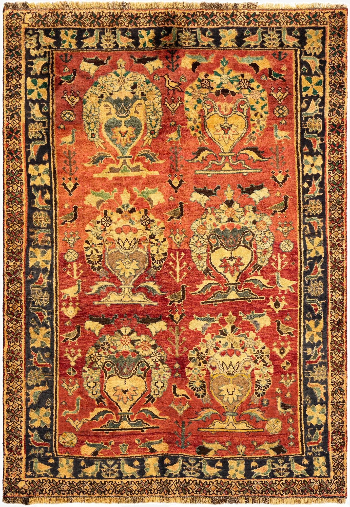 4' 11 x 6' 11 Gabbeh Wool Rug