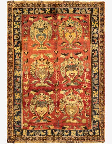 4' 11 x 6' 11 Gabbeh Wool Rug