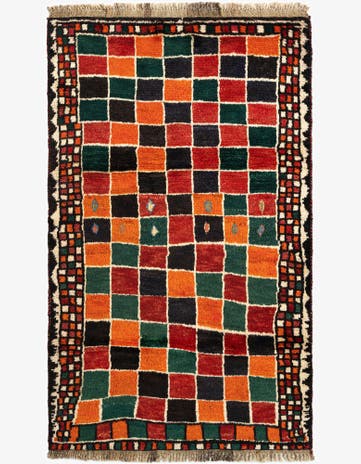 3' 11 x 6' 8 Gabbeh Wool Rug