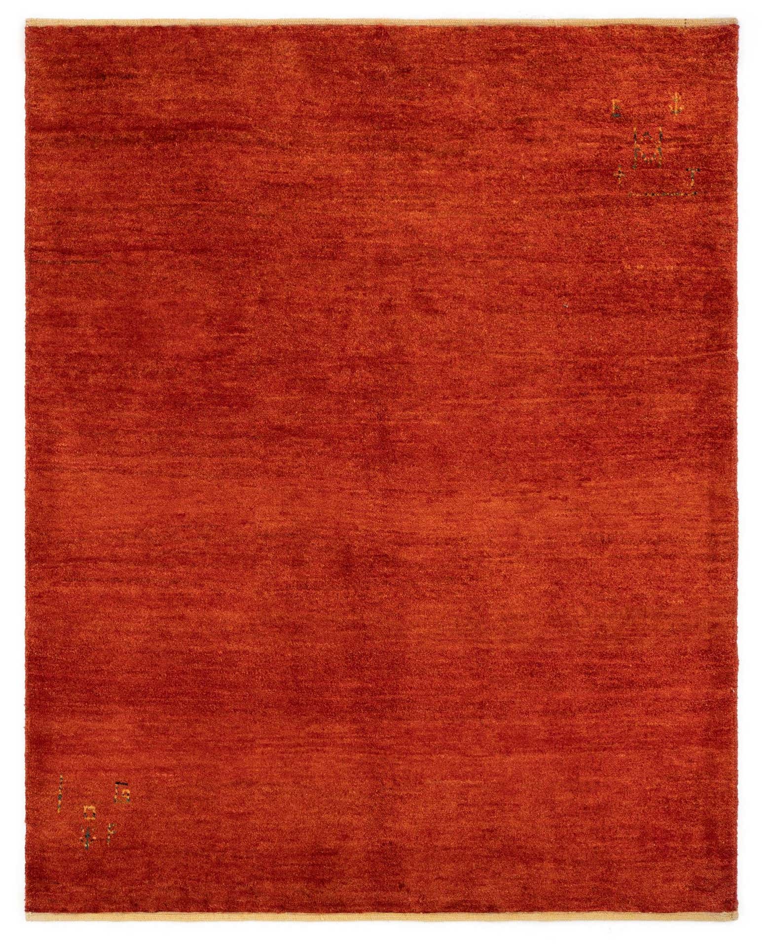 5' 2 x 6' 4 Hand Knotted Gabbeh Shouli Persian Wool Rug