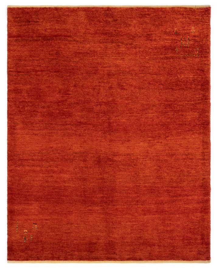 5' 2 x 6' 4 Hand Knotted Gabbeh Shouli Persian Wool Rug