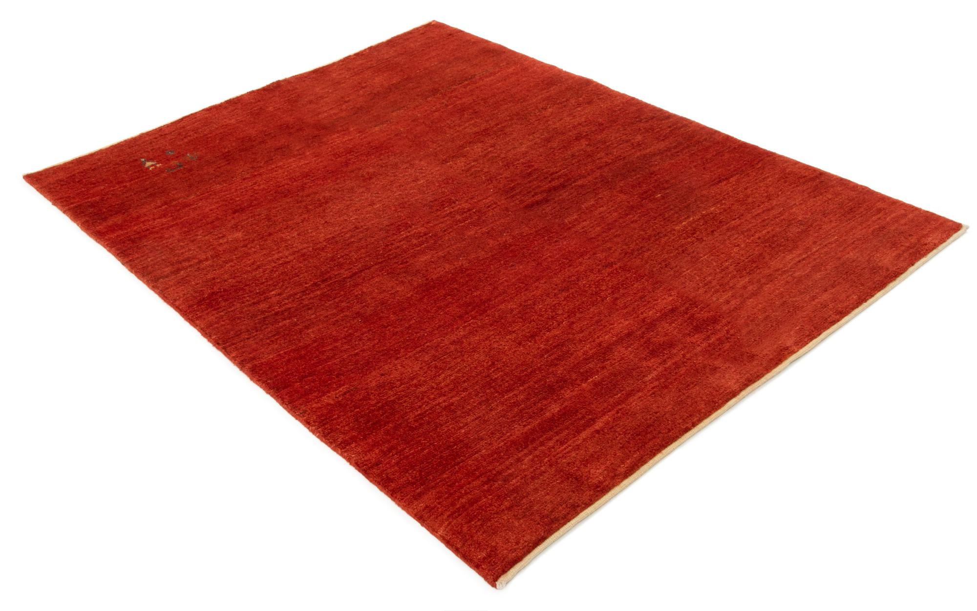 4' 11 x 6' 5 Hand Knotted Gabbeh Shouli Persian Wool Rug