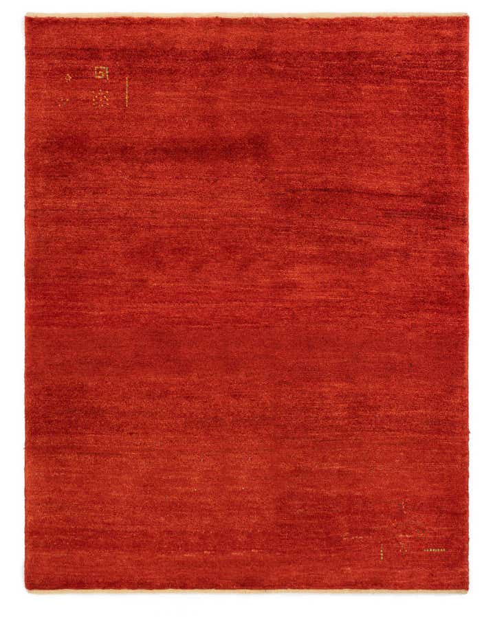 4' 10 x 6' 3 Hand Knotted Gabbeh Shouli Persian Wool Rug