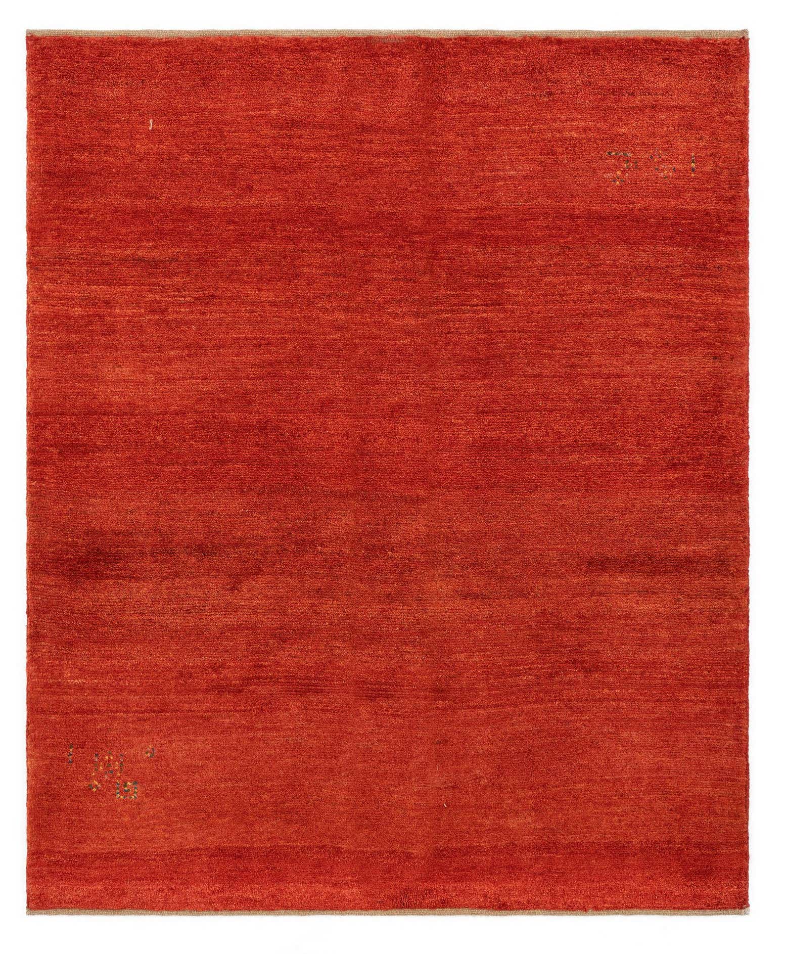 5' 1 x 6' 2 Hand Knotted Gabbeh Shouli Persian Wool Rug