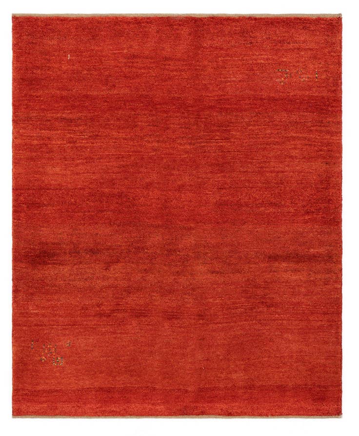 Detail image of 5' 1 x 6' 2 Hand Knotted Gabbeh Shouli Persian Wool Rug