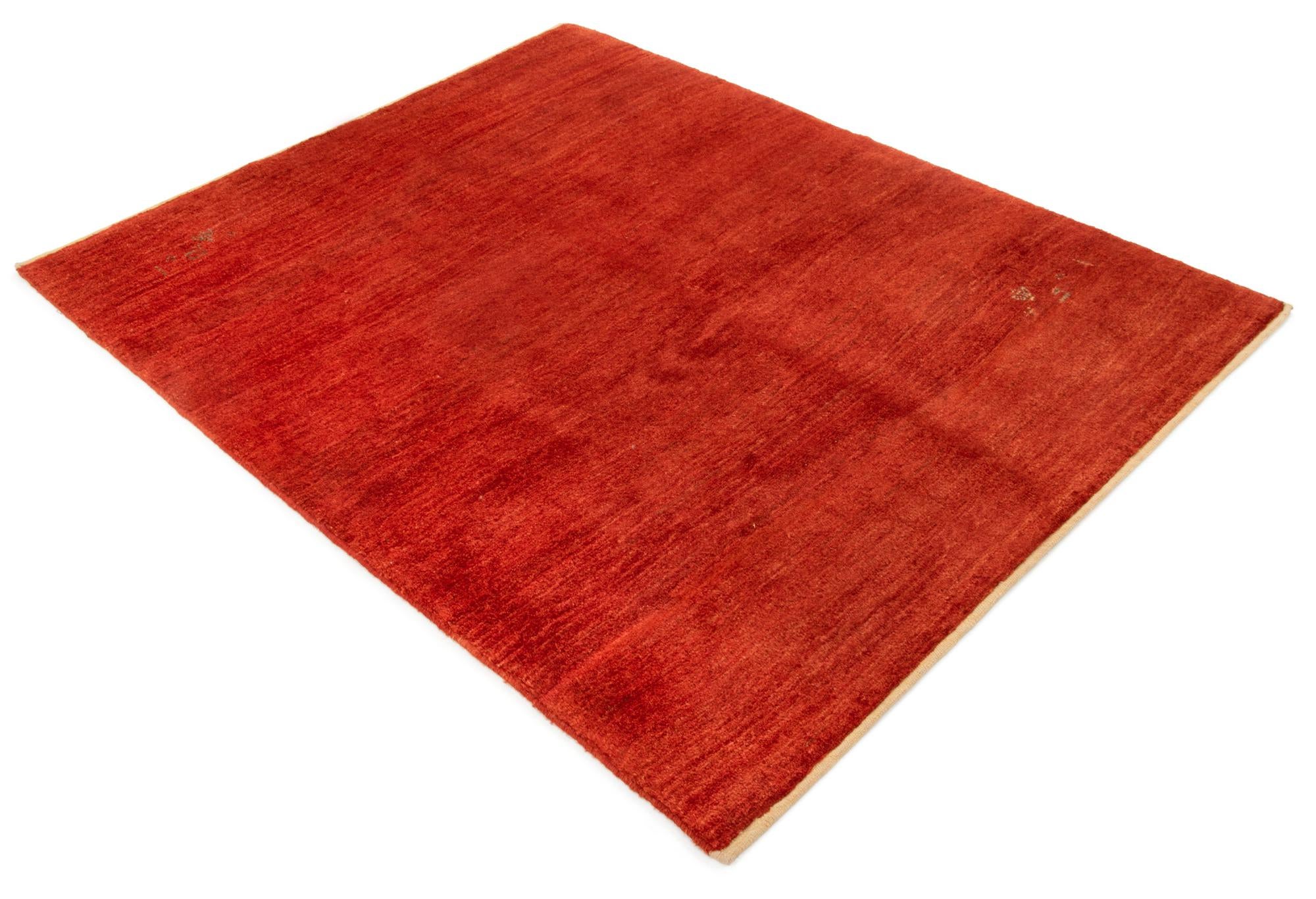 5' 1 x 6' 5 Hand Knotted Gabbeh Shouli Persian Wool Rug