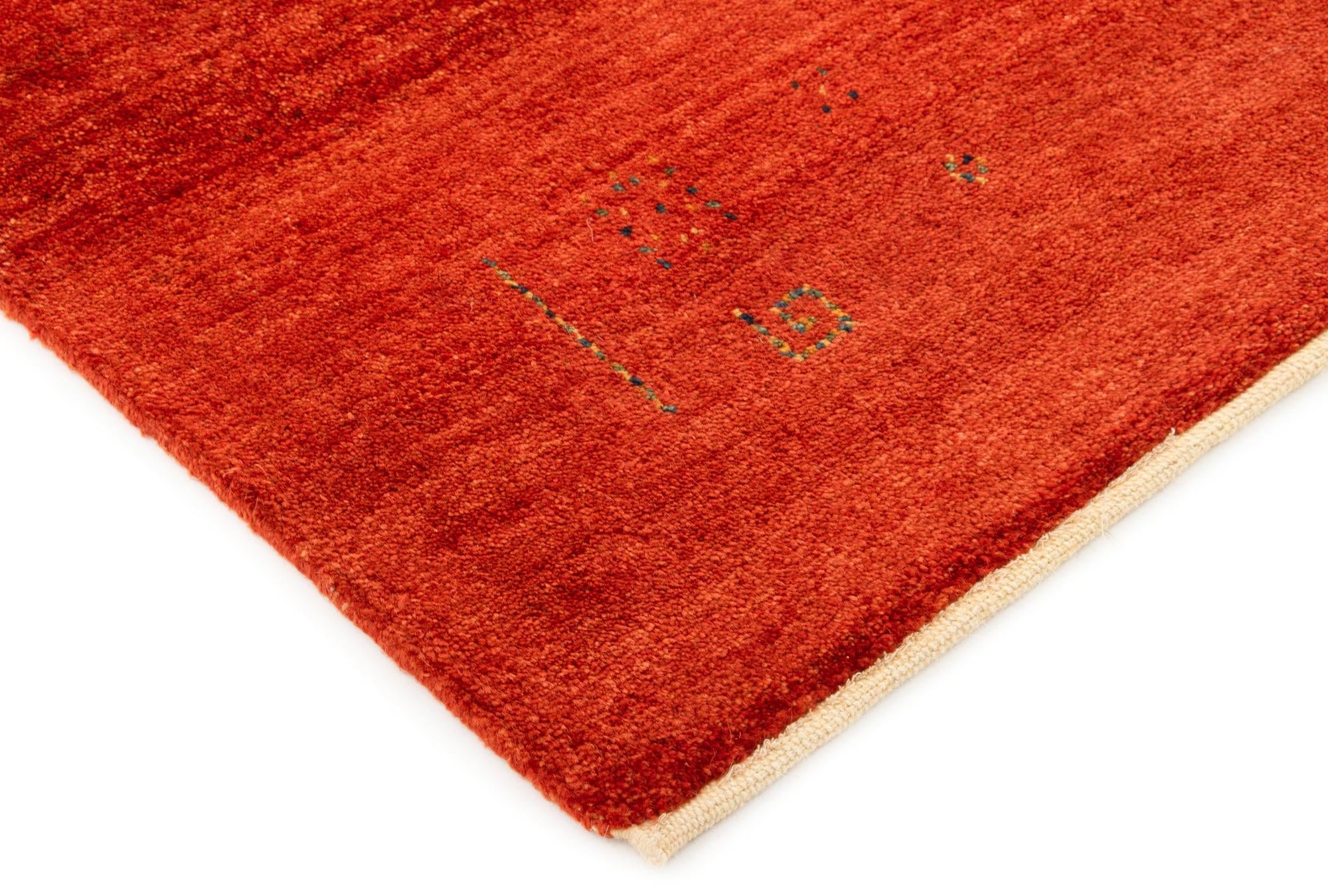 4' 11 x 6' 6 Hand Knotted Gabbeh Shouli Persian Wool Rug