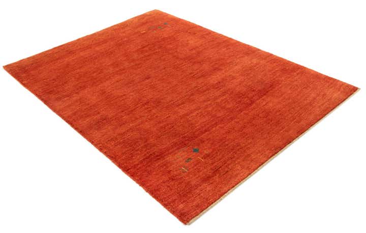 4' 11 x 6' 9 Hand Knotted Gabbeh Shouli Persian Wool Rug