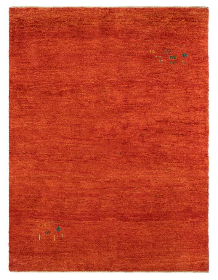 Detail image of 4' 11 x 6' 9 Hand Knotted Gabbeh Shouli Persian Wool Rug