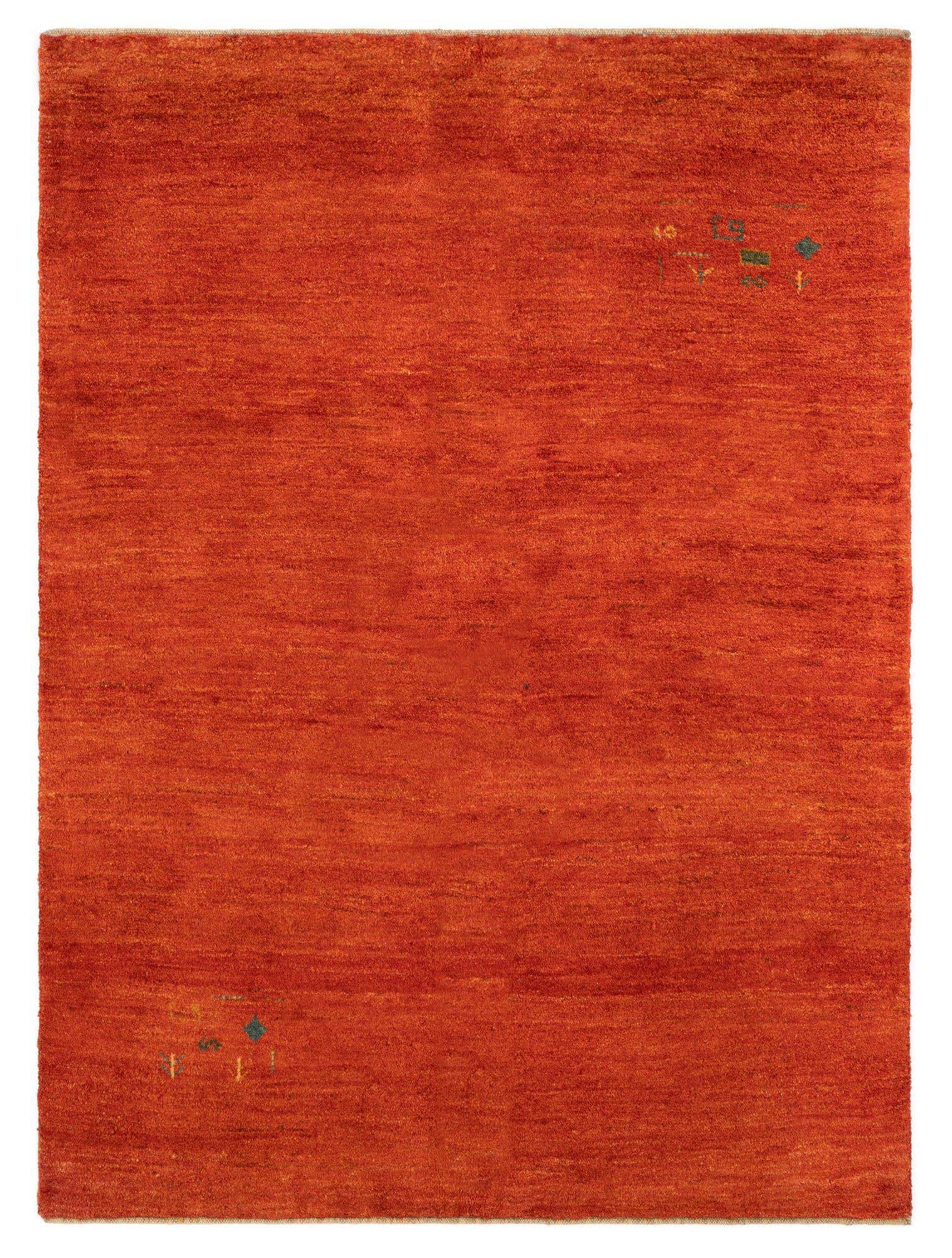 4' 11 x 6' 9 Hand Knotted Gabbeh Shouli Persian Wool Rug