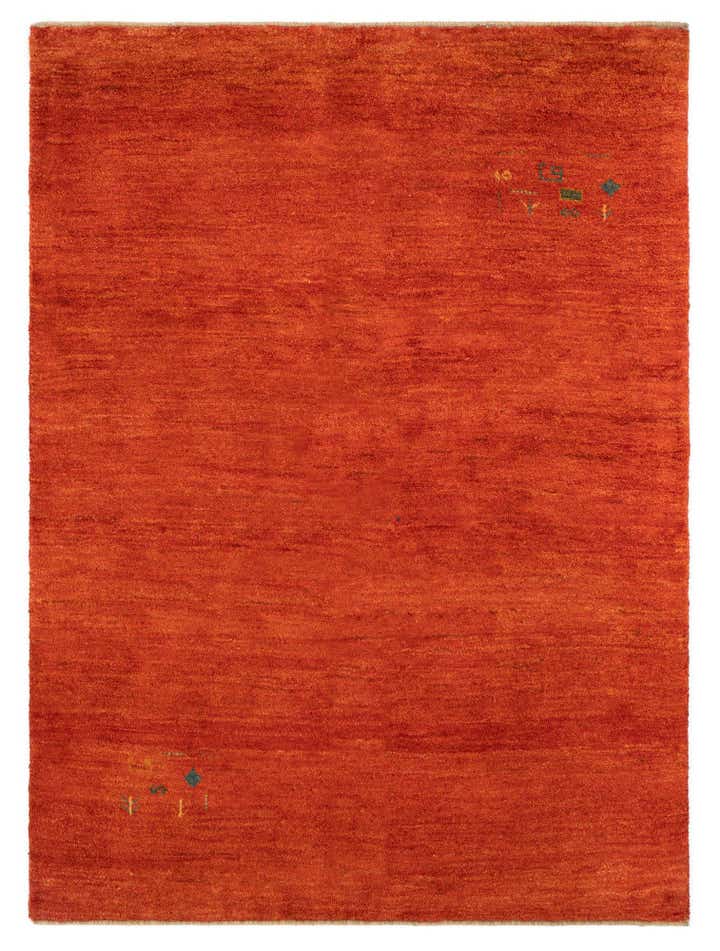 4' 11 x 6' 9 Hand Knotted Gabbeh Shouli Persian Wool Rug