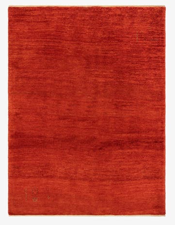 4' 11 x 6' 6 Hand Knotted Gabbeh Shouli Persian Wool Rug