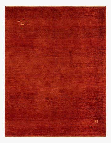 5' 3 x 6' 6 Hand Knotted Gabbeh Shouli Persian Wool Rug