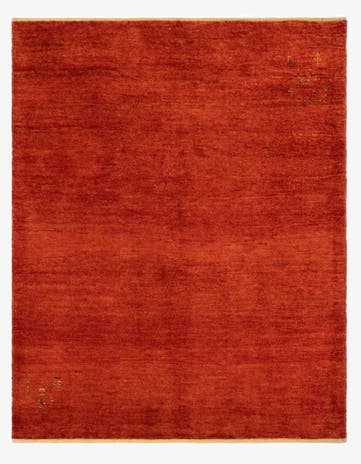 5' 2 x 6' 4 Hand Knotted Gabbeh Shouli Persian Wool Rug