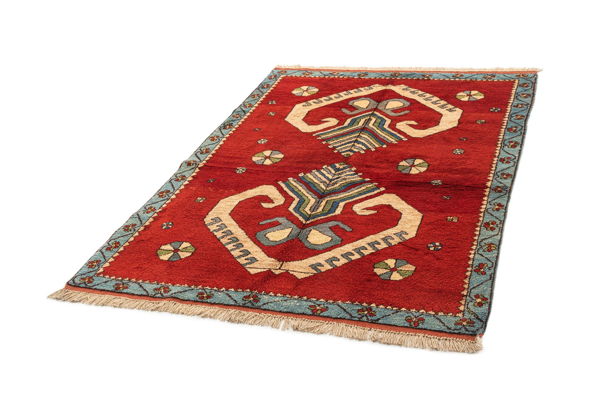 4' 10 x 6' 10 Hand Knotted Gharajeh Wool Rug