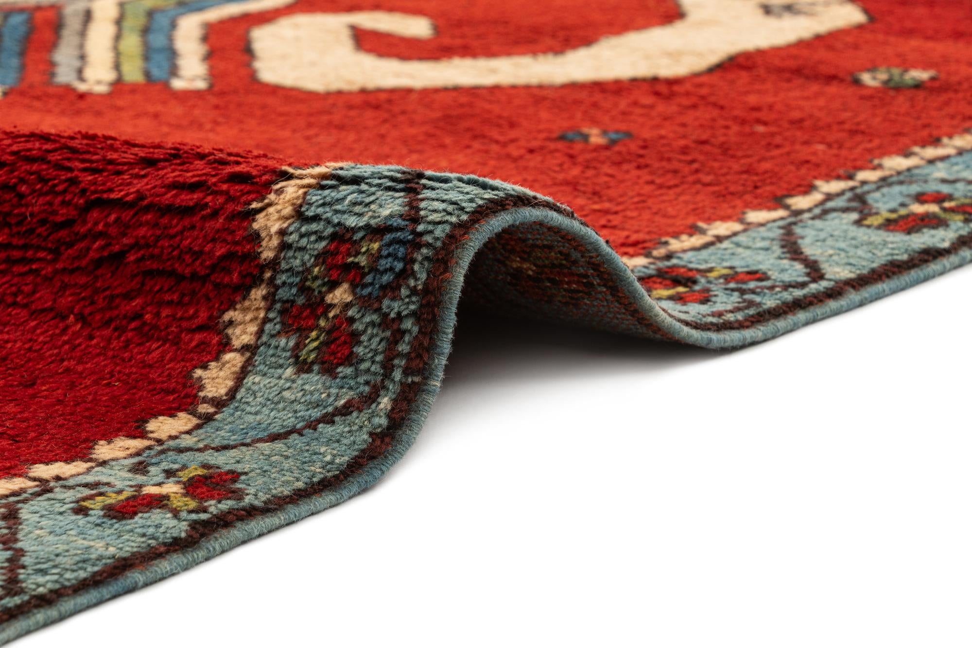 4' 10 x 6' 10 Hand Knotted Gharajeh Wool Rug