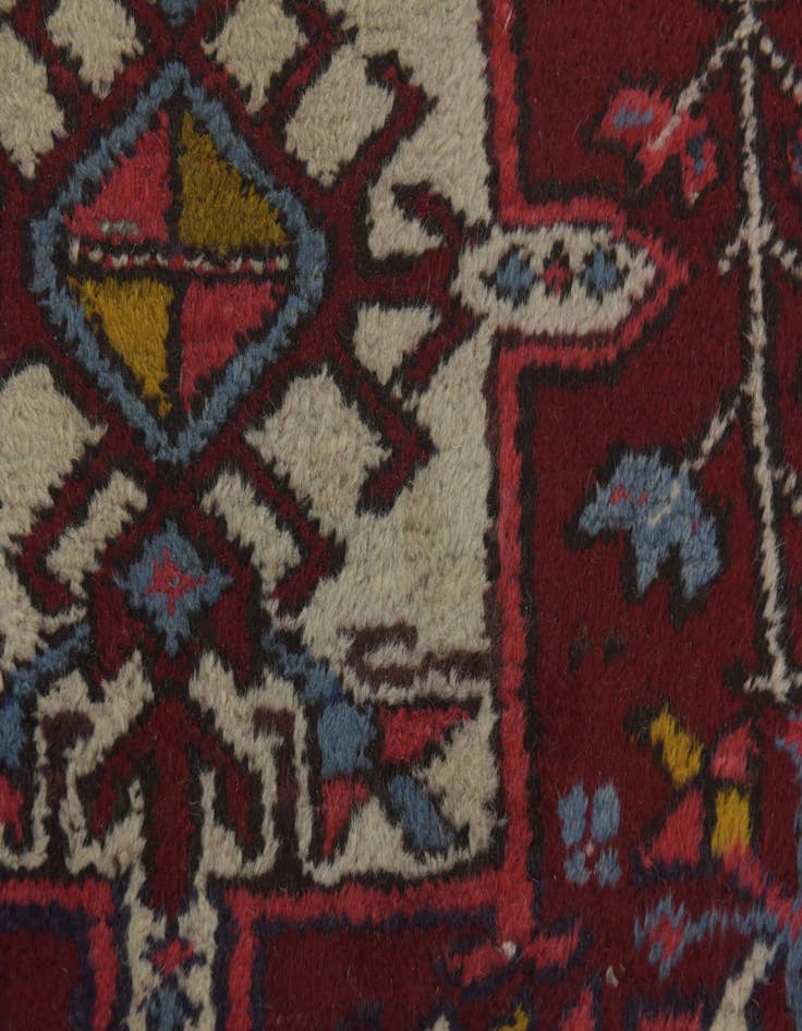 Detail image of 3' 4 x 4' 7 Hand Knotted Gharajeh Persian Rug