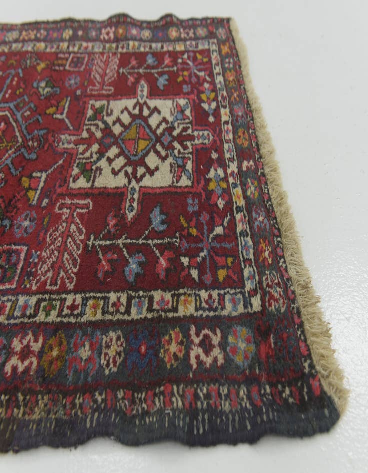 Detail image of 3' 4 x 4' 7 Hand Knotted Gharajeh Persian Rug
