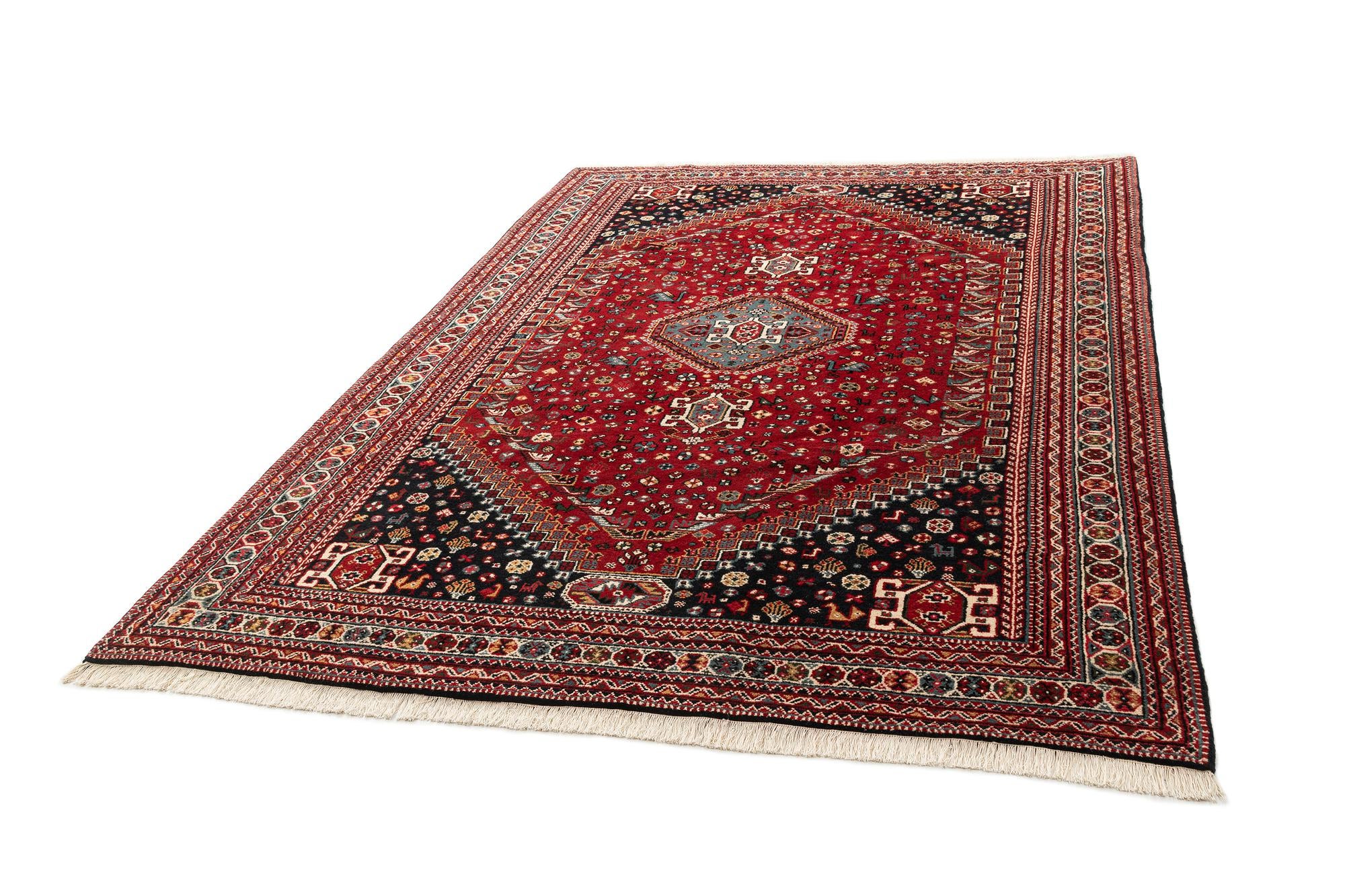 7' 3 x 10' 6 Hand Knotted Ghashghaei Wool Rug