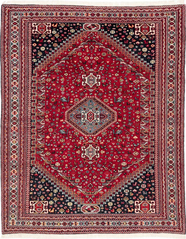 Detail image of 7' 3 x 10' 6 Hand Knotted Ghashghaei Wool Rug