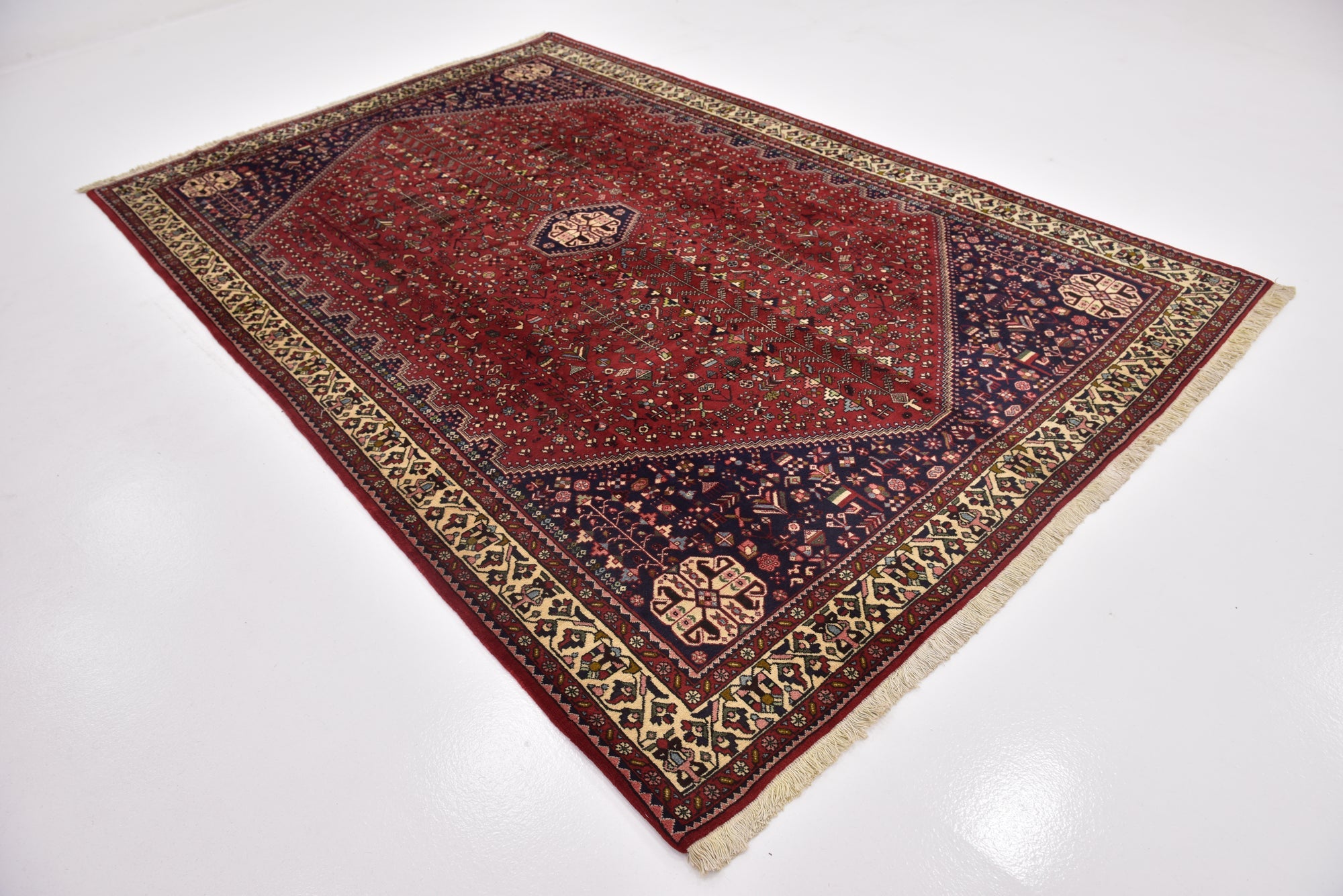 6' 8 x 10' 2 Hand Knotted Ghashghaei Persian Wool Rug
