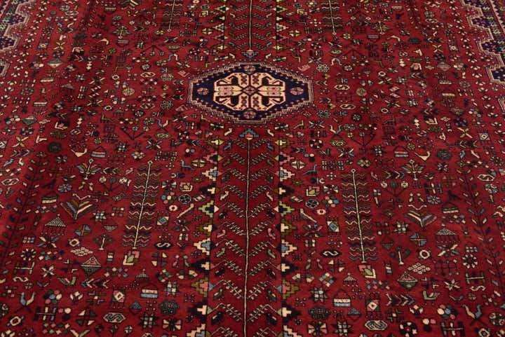6' 8 x 10' 2 Hand Knotted Ghashghaei Persian Wool Rug