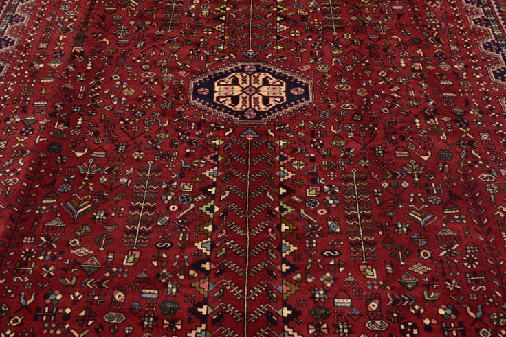 Detail image of 6' 8 x 10' 2 Hand Knotted Ghashghaei Persian Wool Rug