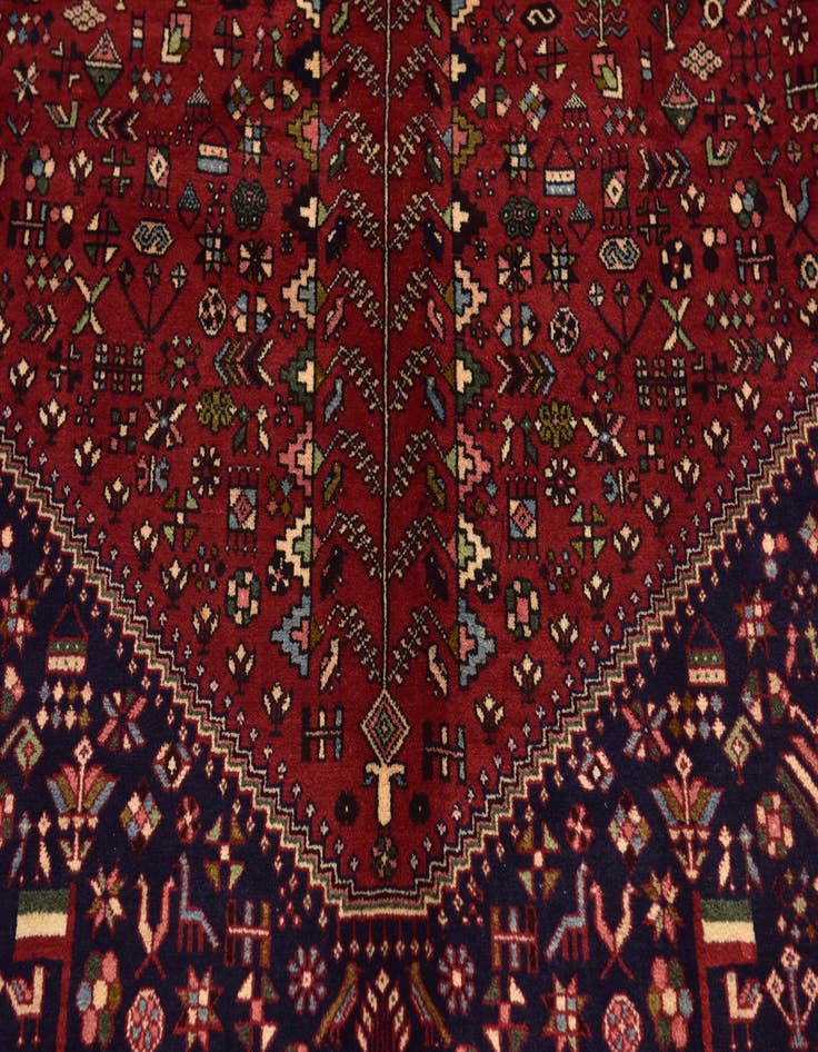 Detail image of 6' 8 x 10' 2 Hand Knotted Ghashghaei Persian Wool Rug