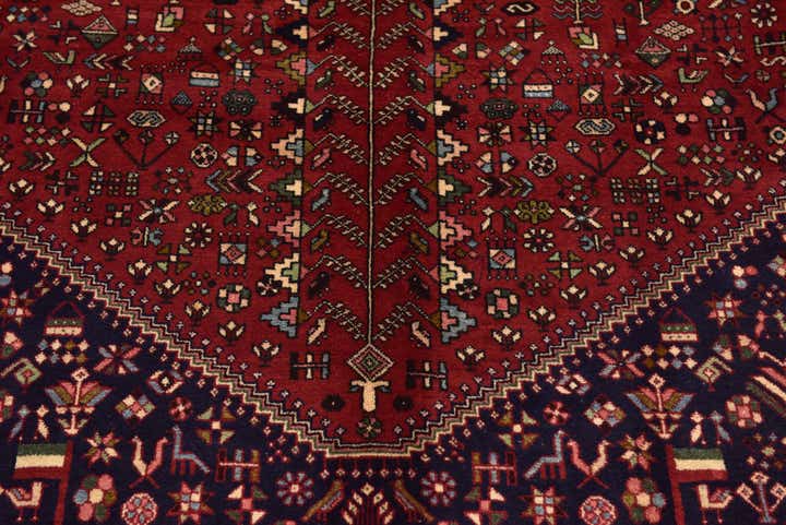 6' 8 x 10' 2 Hand Knotted Ghashghaei Persian Wool Rug