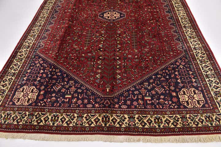 6' 8 x 10' 2 Hand Knotted Ghashghaei Persian Wool Rug