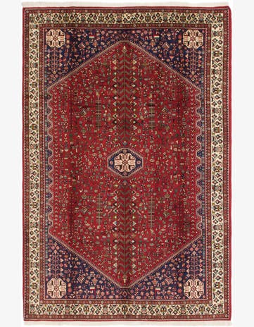 6' 8 x 10' 2 Hand Knotted Ghashghaei Persian Wool Rug