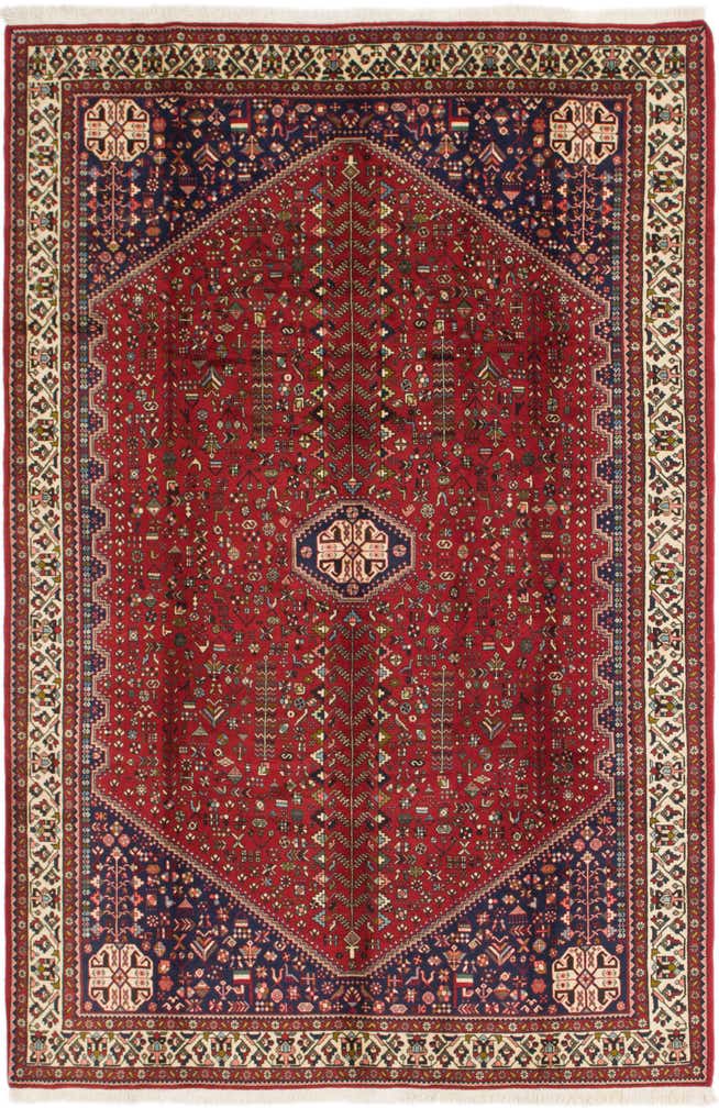 6' 8 x 10' 2 Hand Knotted Ghashghaei Persian Wool Rug