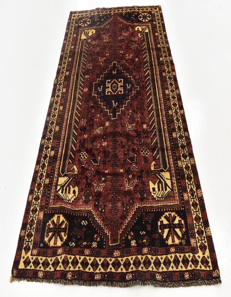 Detail image of 5' 2 x 7' 10 Hand Knotted Ghashghaei Persian Wool Rug