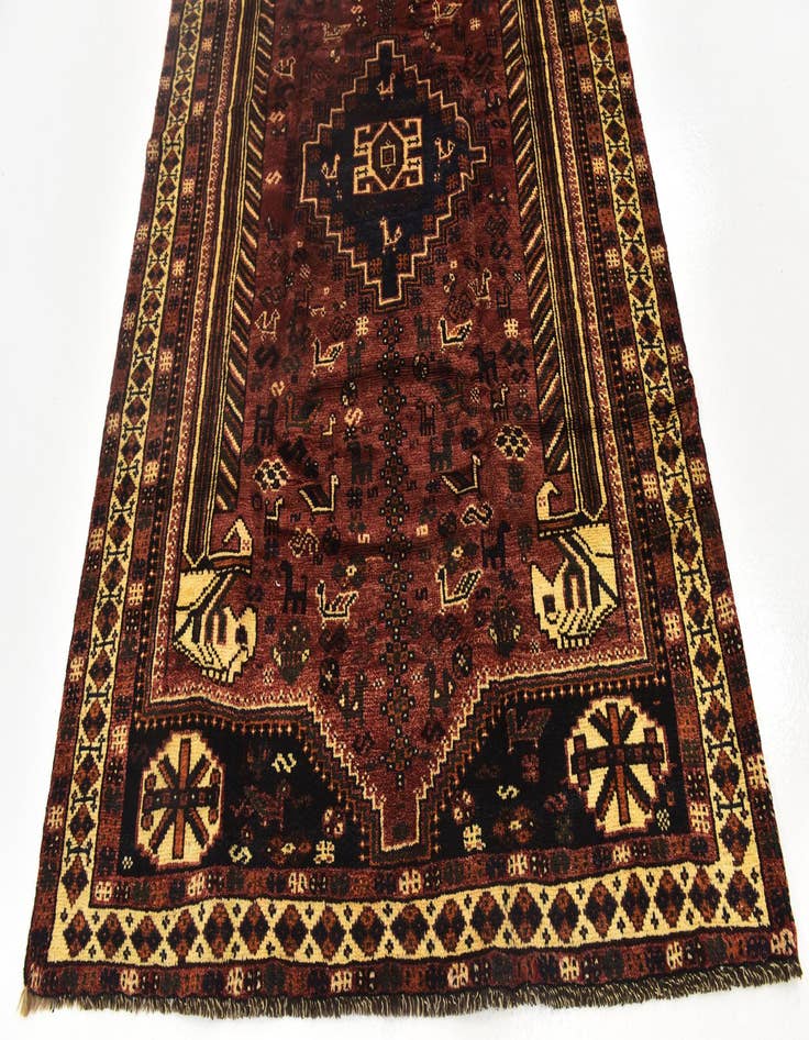 Detail image of 5' 2 x 7' 10 Hand Knotted Ghashghaei Persian Wool Rug