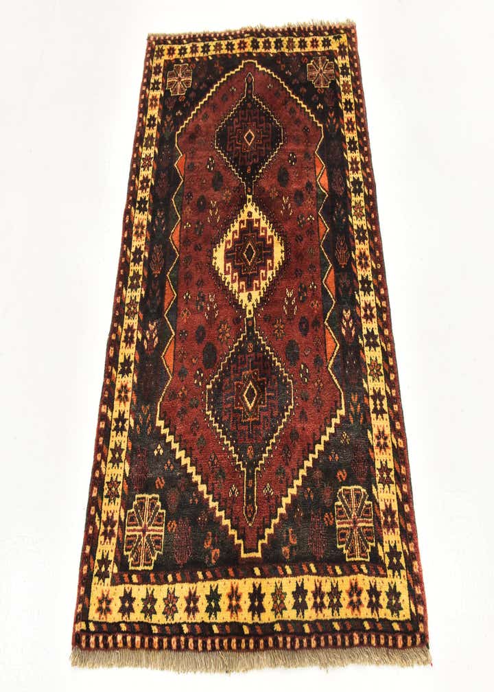 3' 9 x 5' 4 Hand Knotted Ghashghaei Persian Wool Rug