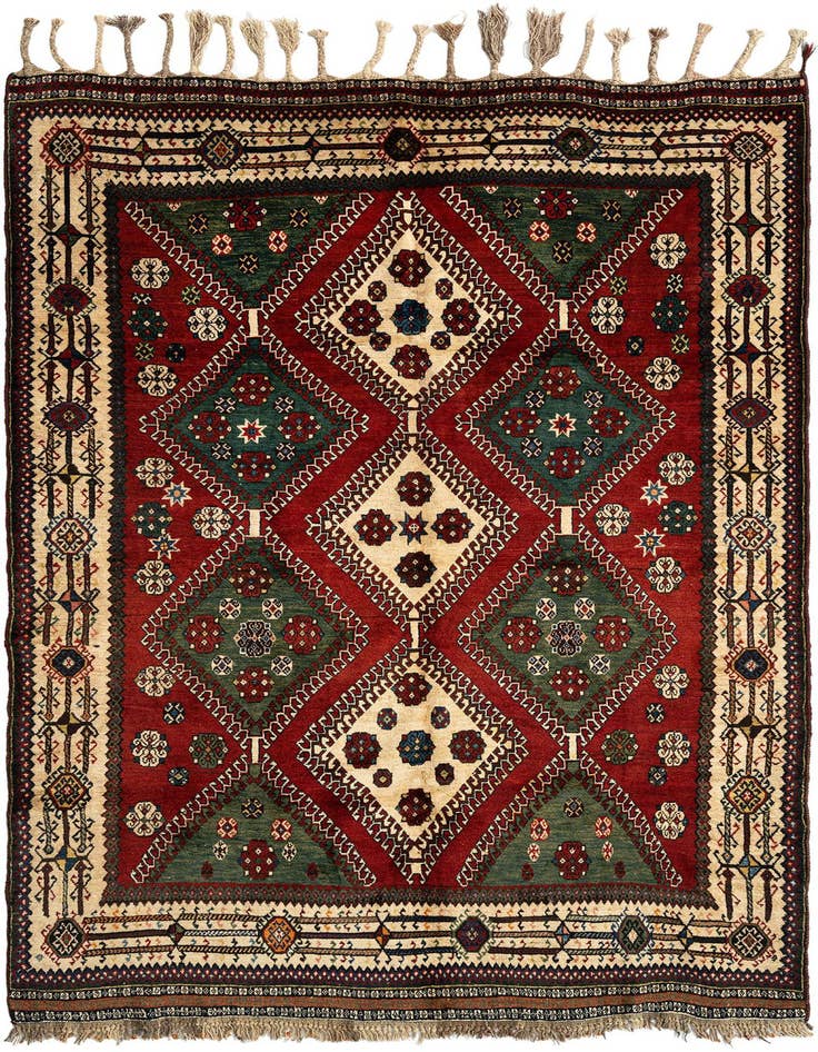 Detail image of 5' 3 x 8' 6 Ghashghai Wool Rug