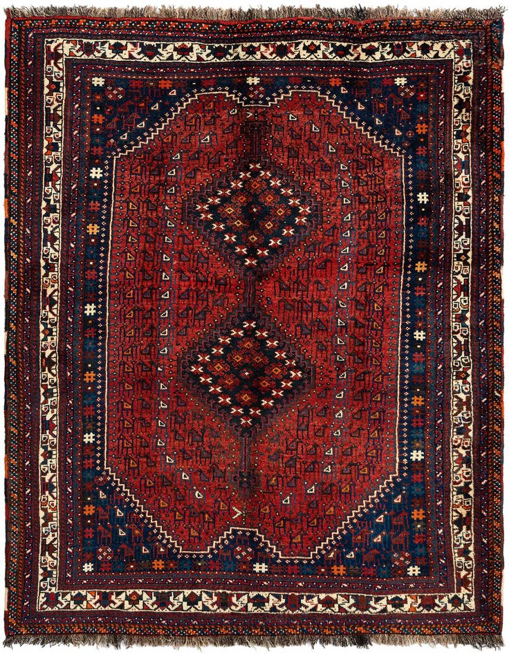 Detail image of 5' 3 x 6' 10 Ghashghai Wool Rug