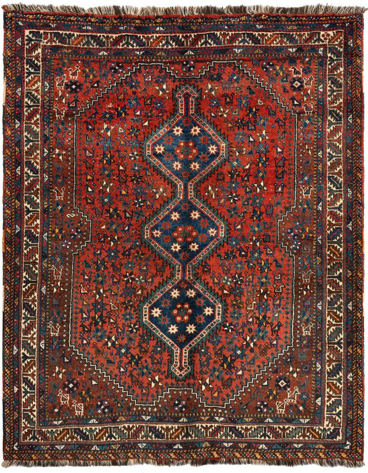 Detail image of 5' 1 x 6' 4 Ghashghai Wool Rug